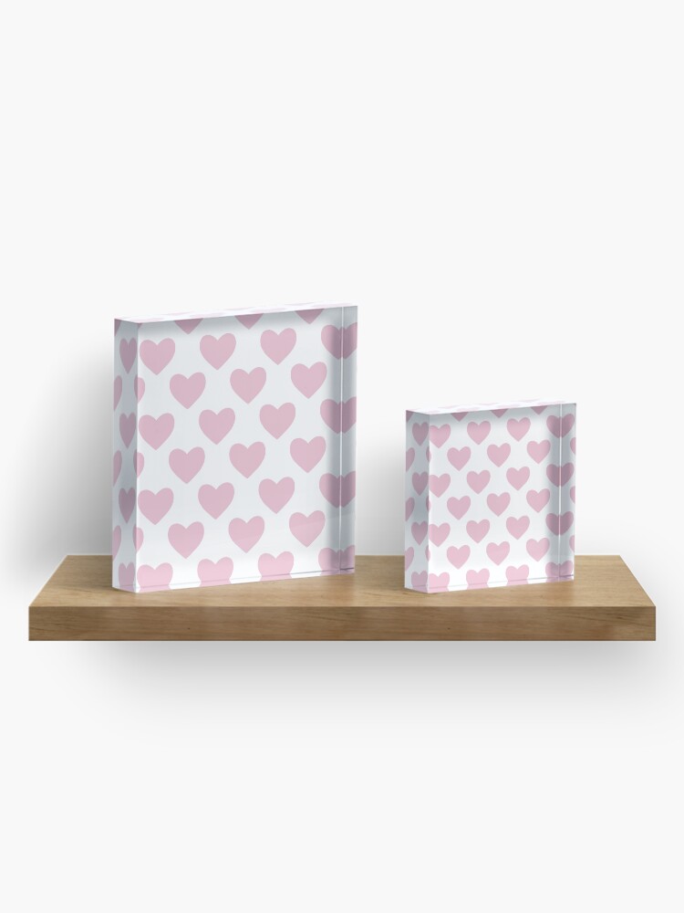Alternate view of Pink Heart Pattern Acrylic Block