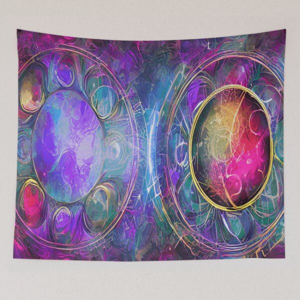 Item preview, Five Element Abstract | Vibrant Colors & Deep Symbolism designed and sold by funnyhalloween.