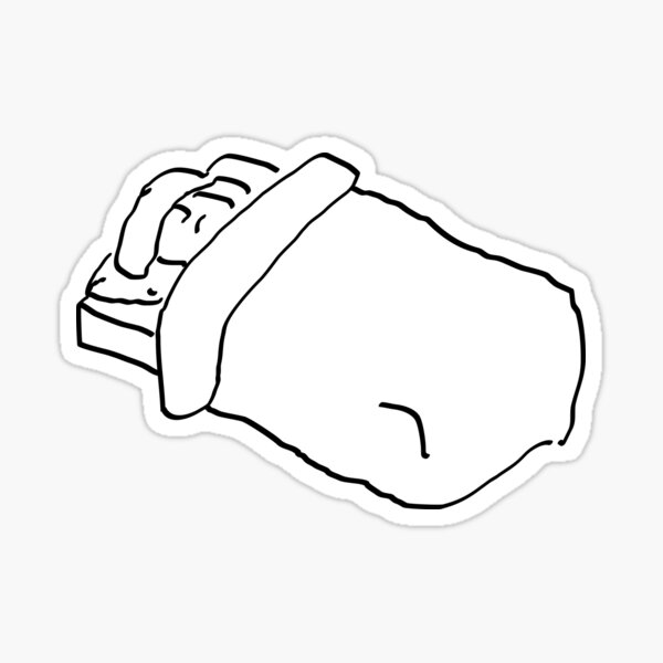 fever sleep (black) Sticker