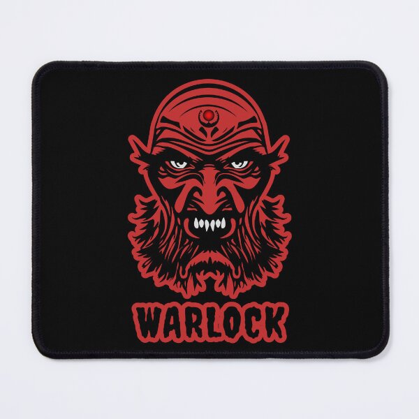 Item preview, Terrible bearded scary red man with white teeth and bald head. Warlock black wizard. designed and sold by GAleksS.