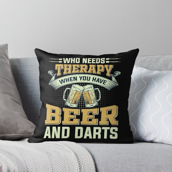 Artikelvorschau, Wer braucht eine Therapie, wenn er Bier und Darts hat? entworfen und verkauft von FurioInc.