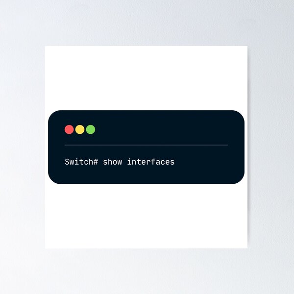 Item preview, show interfaces - Cisco CLI Sticker designed and sold by magica-design.