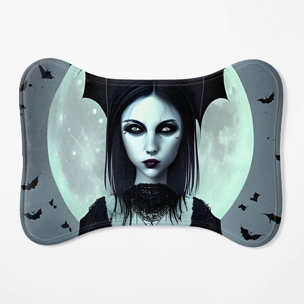 Gothic girl with creepy eyes - dark fairy tale Throw Pillow by