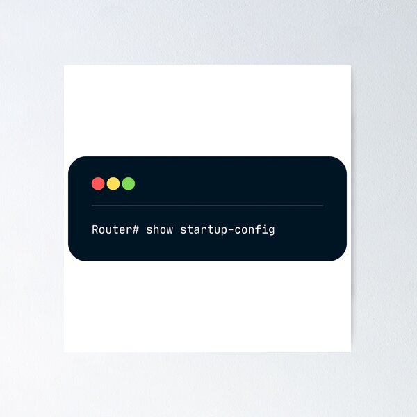 Item preview, show startup-config - Cisco CLI Sticker designed and sold by magica-design.