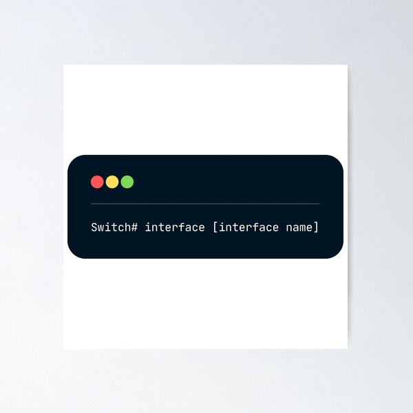 Item preview, interface [interface name] - Cisco CLI Sticker designed and sold by magica-design.