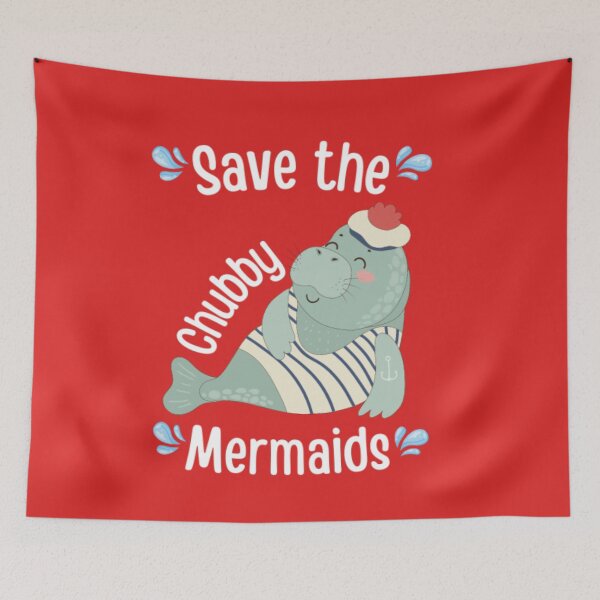 Item preview, Save The Chubby Mermaids designed and sold by Doodlehub.