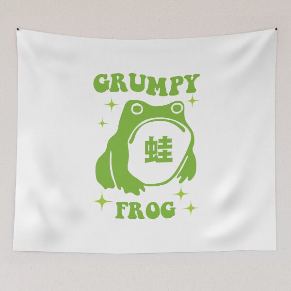 Item preview, Grumpy Frog Green Animal designed and sold by Ismyagicy.