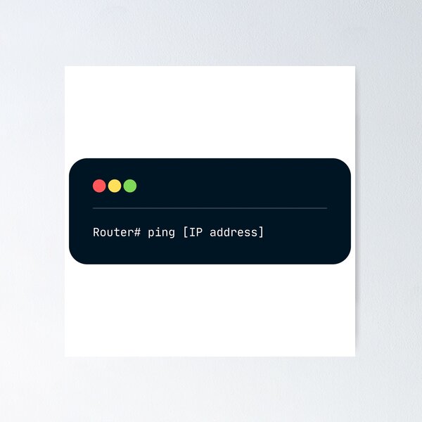 Item preview, ping [IP address]  - Cisco CLI Sticker designed and sold by magica-design.