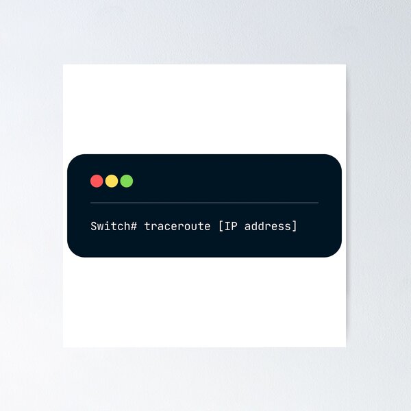 Item preview, traceroute [IP address] - Cisco CLI Sticker designed and sold by magica-design.