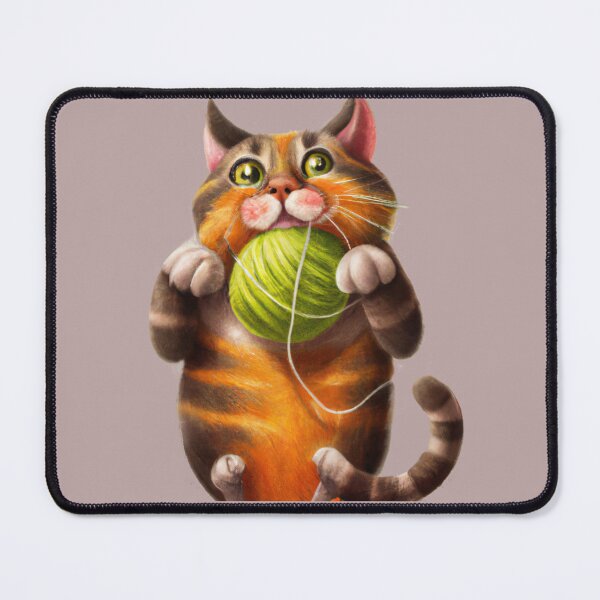 Item preview, Funny And Cute Cat With A Ball Of Wool designed and sold by Color-Me-Blue.
