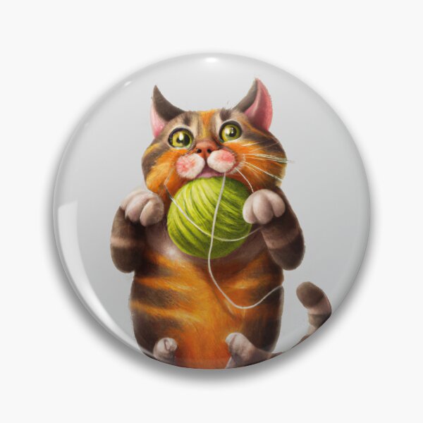 Item preview, Funny And Cute Cat With A Ball Of Wool designed and sold by Color-Me-Blue.