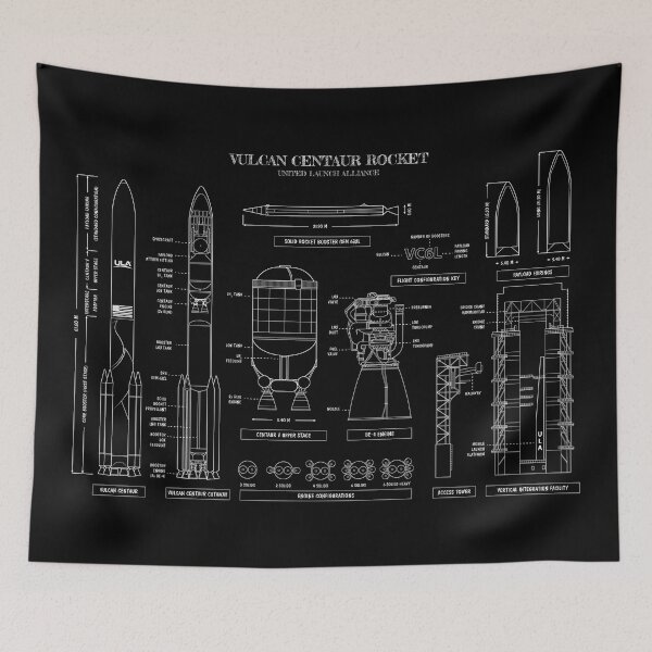 Item preview, ULA: Vulcan (White Stencil-No Background) designed and sold by BGALAXY.