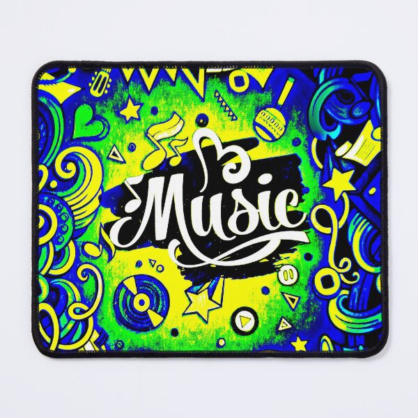 Item preview, Music blue, green yelow neon design designed and sold by Vesna7791.
