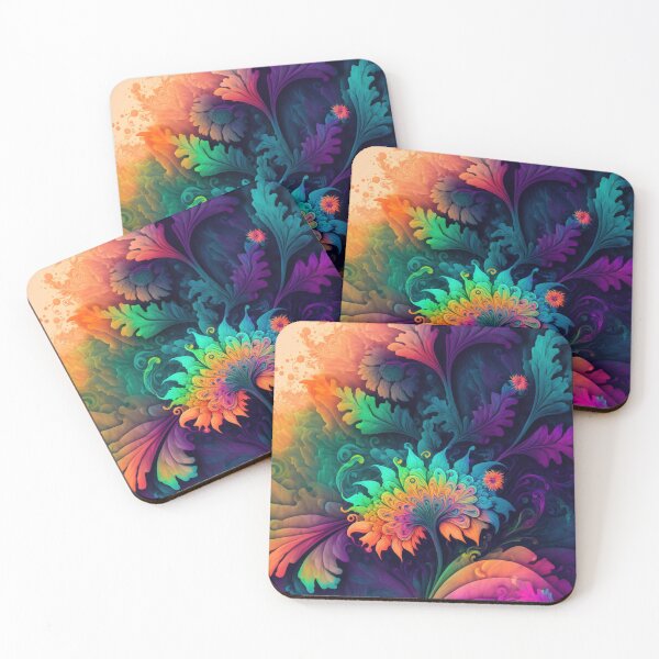 Item preview, psychedelic floral backgrounds designed and sold by sweary12.