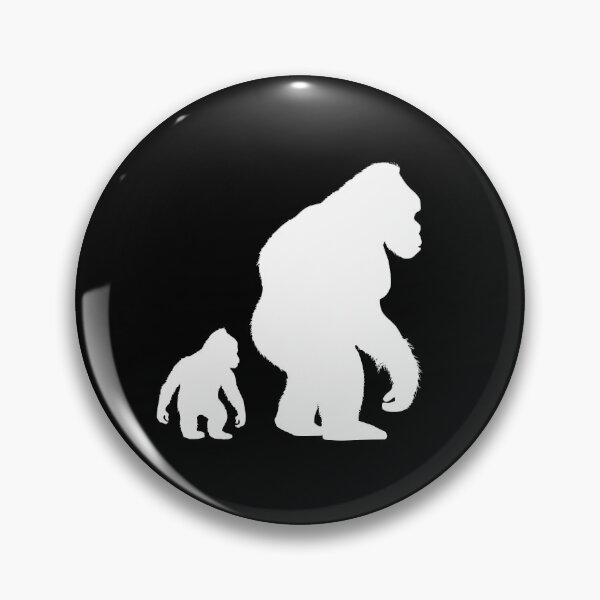Item preview, Mountain Gorilla Silhouette White designed and sold by Brockinator.