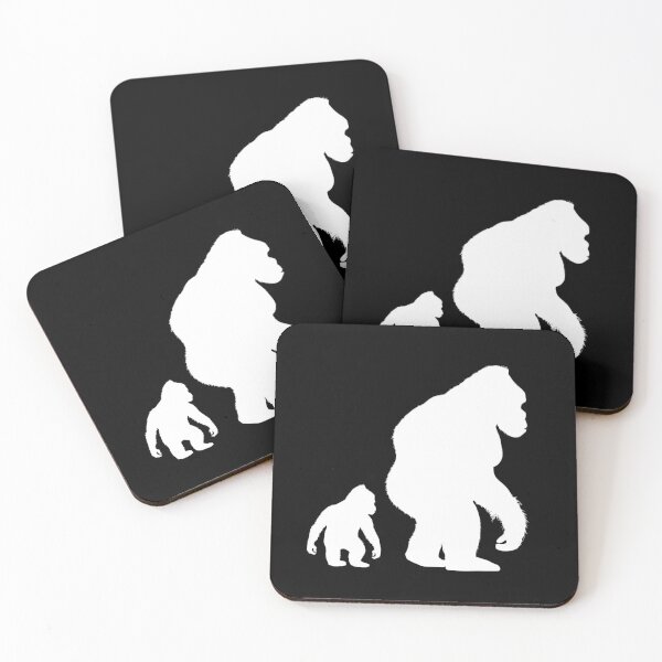 Item preview, Mountain Gorilla Silhouette White designed and sold by Brockinator.