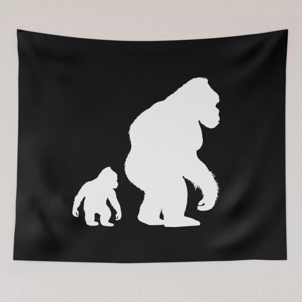 Item preview, Mountain Gorilla Silhouette White designed and sold by Brockinator.