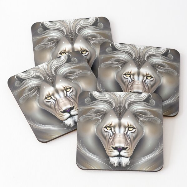 Item preview, White and Silver Lion artwork designed and sold by Itzjustlife.