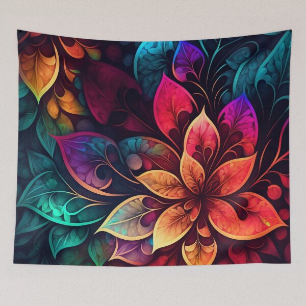 Item preview, psychedelic floral backgrounds designed and sold by sweary12.