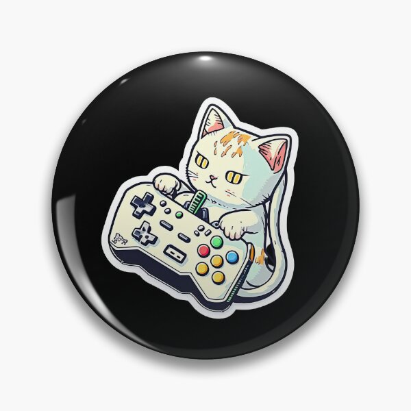 Artikelvorschau, Cute Cat Gaming Holding Controller Spielspaß entworfen und verkauft von AnimalArtPhotos.