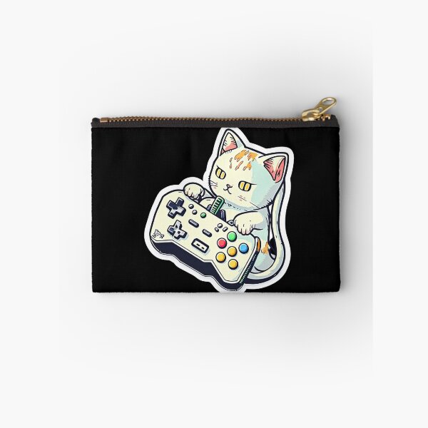 Item preview, Cute Cat Gaming Holding Controller Playing Games Fun designed and sold by AnimalArtPhotos.