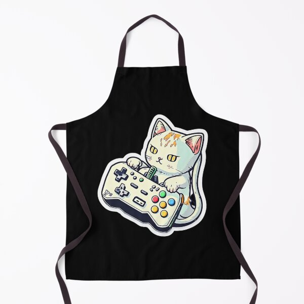 Item preview, Cute Cat Gaming Holding Controller Playing Games Fun designed and sold by AnimalArtPhotos.