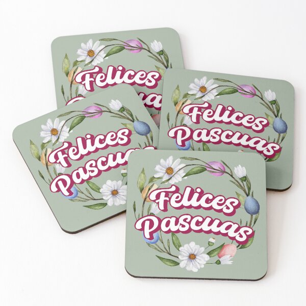 Item preview, Felices Pascuas Happy Easter Spanish text - Feliz Pascua - easter wreath spring wreath designed and sold by ALLURE-minimal.