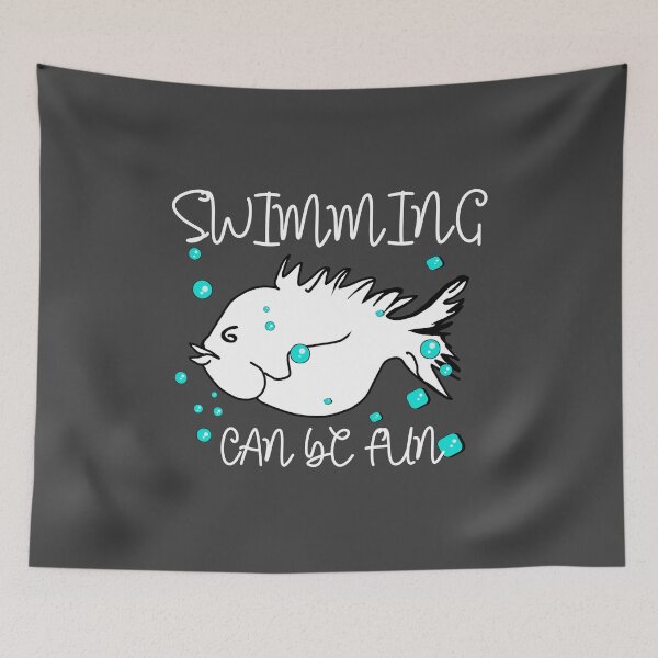 Item preview, Swimming can be fun funny swimming saying designed and sold by vibeno1.