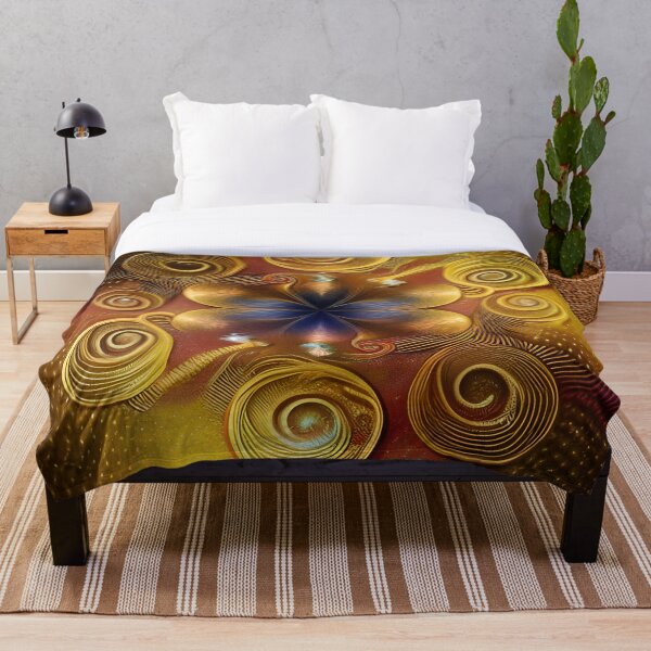 Item preview, Goldish blue Geometric abstract designed and sold by Itzjustlife.