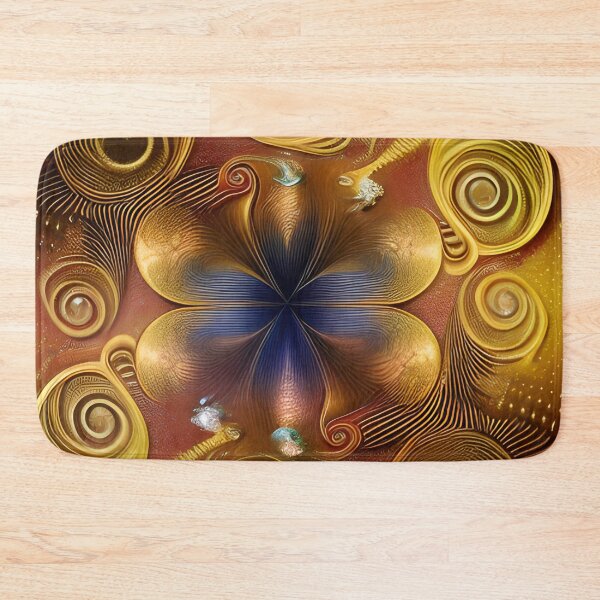 Item preview, Goldish blue Geometric abstract designed and sold by Itzjustlife.