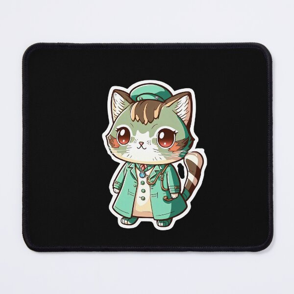 Item preview, Cute Cat Doctor Nurse Adorable Anime Cartoon Animal Kitten designed and sold by AnimalArtPhotos.