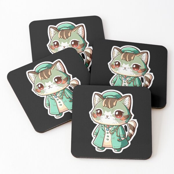 Item preview, Cute Cat Doctor Nurse Adorable Anime Cartoon Animal Kitten designed and sold by AnimalArtPhotos.