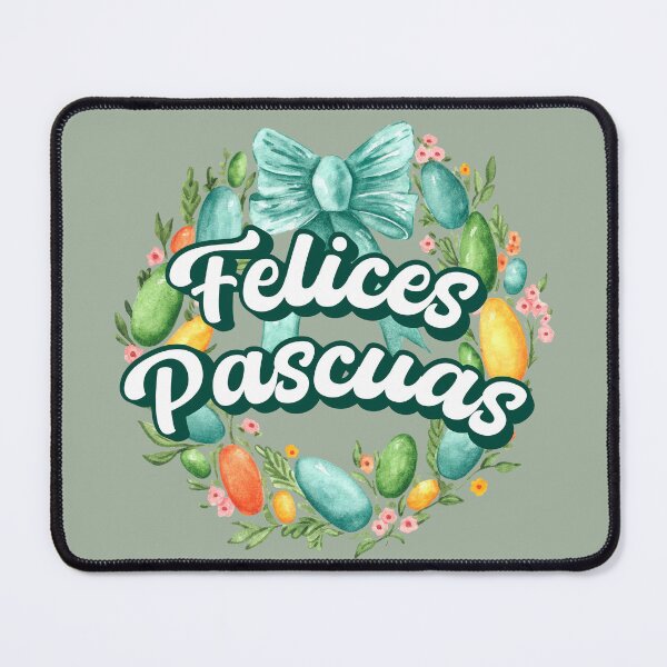 Item preview, Felices Pascuas Happy Easter Spanish text - Feliz Pascua - easter wreath spring wreath designed and sold by ALLURE-minimal.