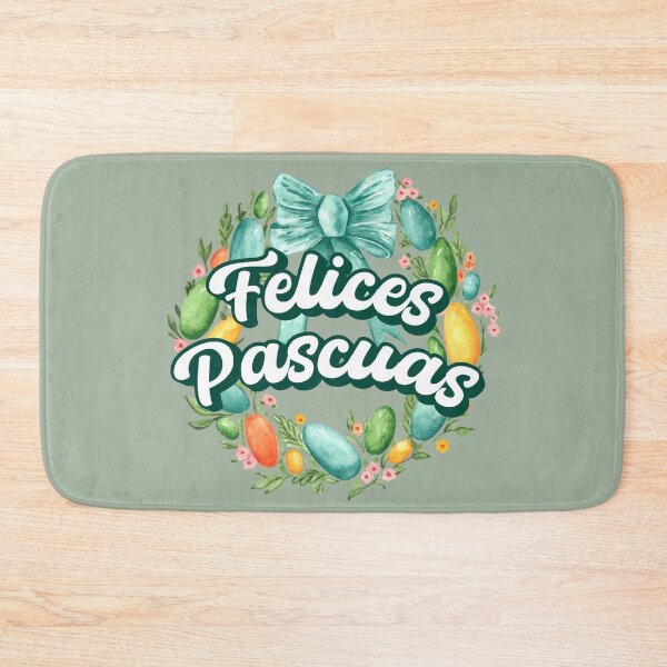 Item preview, Felices Pascuas Happy Easter Spanish text - Feliz Pascua - easter wreath spring wreath designed and sold by ALLURE-minimal.