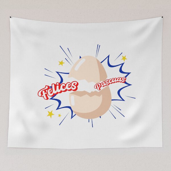 Item preview, Felices Pascuas Happy Easter Spanish text - Feliz Pascua - funny easter cracked egg  designed and sold by ALLURE-minimal.