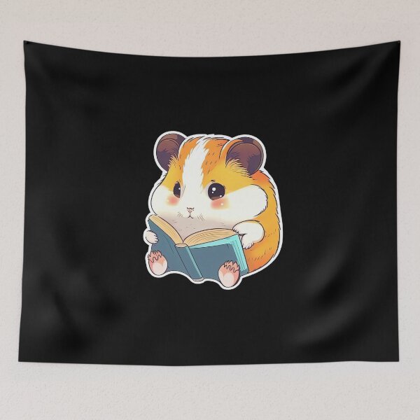 Item preview, Clever Hamster Reading Book Studying Education Perfect Pet Gift designed and sold by AnimalArtPhotos.