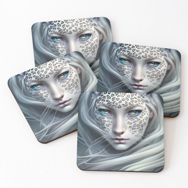 Item preview, White woman  leopard artwork designed and sold by Itzjustlife.