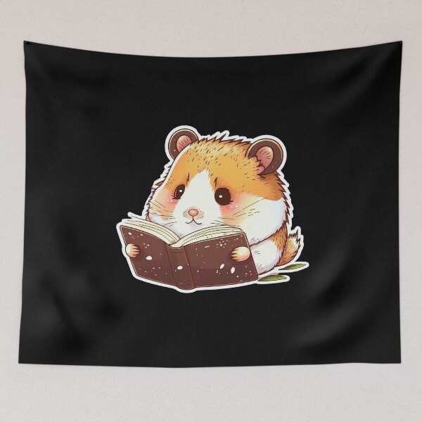 Item preview, Cool Hamster Reading Book Studying Education Perfect Pet Gift designed and sold by AnimalArtPhotos.