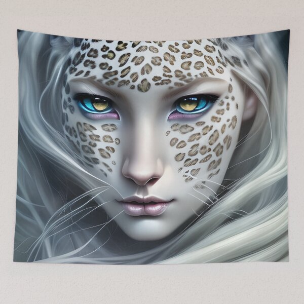 Item preview, White woman  leopard artwork designed and sold by Itzjustlife.