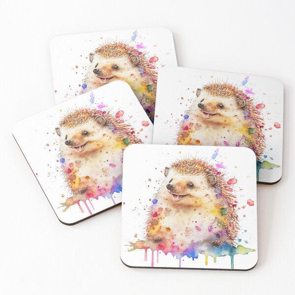 Item preview, Watercolor Happy Hedgehog designed and sold by complete77.