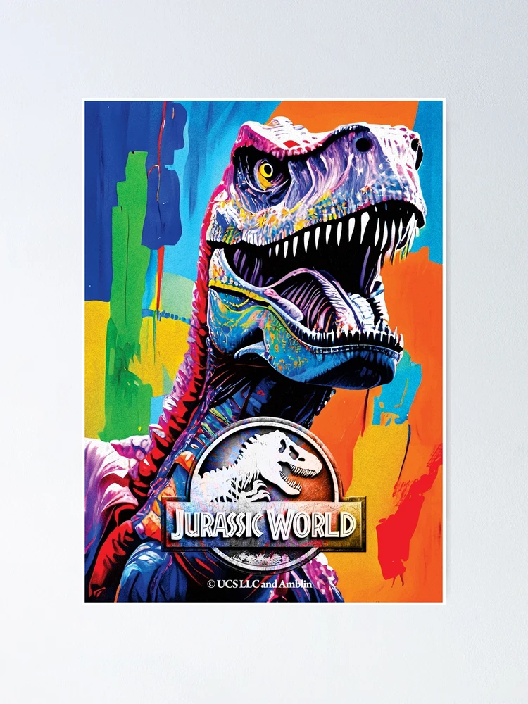 Roaring T-Rex, Jurassic World Poster for Sale by TMBTM