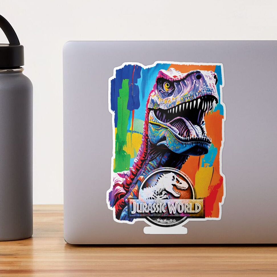 Roaring T-Rex, Jurassic World Sticker for Sale by TMBTM