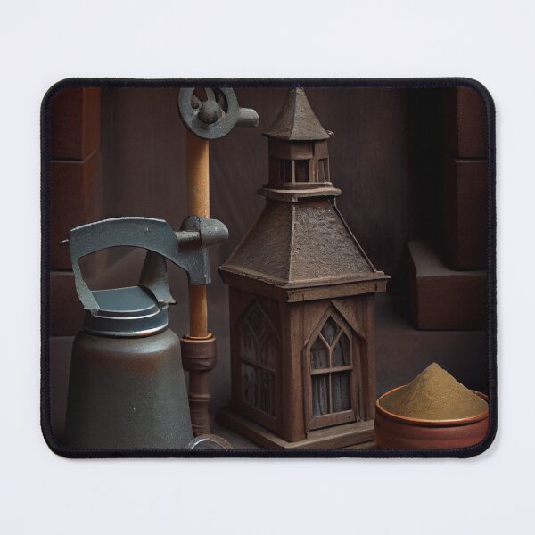Artikelvorschau, The Old Belfry and Its Tools Auger and Powder Digital Painting entworfen und verkauft von CodeAndColors.