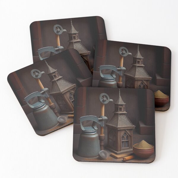 Item preview, The Old Belfry and Its Tools Auger and Powder Digital Painting designed and sold by CodeAndColors.