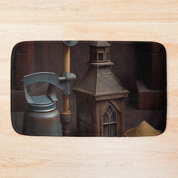 Item preview, The Old Belfry and Its Tools Auger and Powder Digital Painting designed and sold by CodeAndColors.
