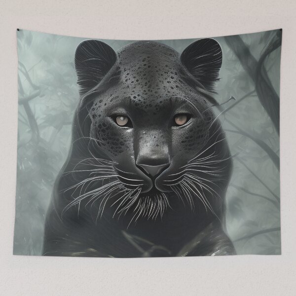 Item preview, Elegant Black leopard artwork designed and sold by Itzjustlife.