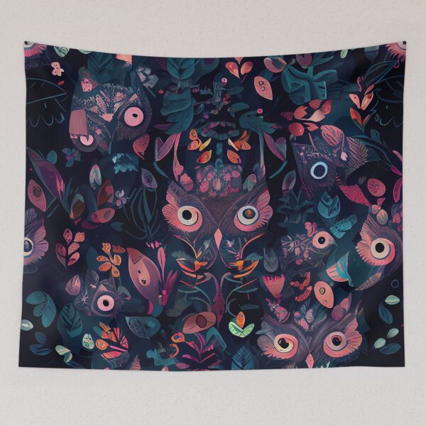 Aperçu de l'œuvre Impressionist Detailed Kawaii Dark Transitional Pattern Digital Painting créée et vendue par CodeAndColors.