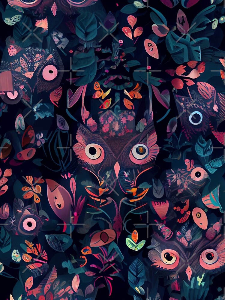 Aperçu 5 sur 5. Robe trapèze avec l'œuvre Impressionist Detailed Kawaii Dark Transitional Pattern Digital Painting créée et vendue par CodeAndColors.