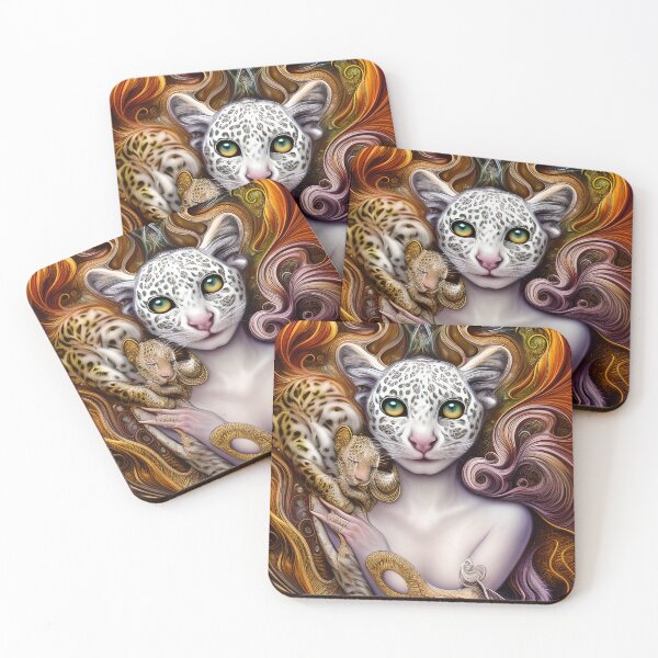 Item preview, Female face  leopard artwork designed and sold by Itzjustlife.