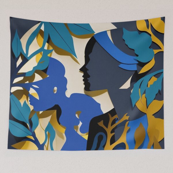 Item preview, Decoupage character art yellow, blue designed and sold by jsebouvi.